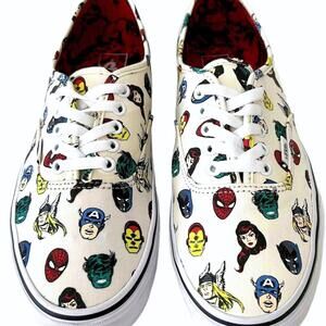 Vans Marvel Authentic "Marvel Heads" VN0A38EMRNU Mens 10.5 | New  | RARE - 2018